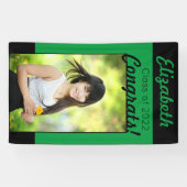 Groen en zwart gecomprimeerd één fotograafpartij spandoek (Horizontaal)