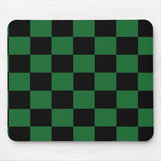 Groen en zwart Gecontroleerde Mousepad Muismat (Voorkant)