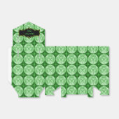 Groen en zwart geplakt Shamrock Pattern voor box Bedankdoosjes (Uitgevouwen)