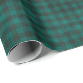 Groen en zwart geruit cadeaupapier (Rol Hoek)