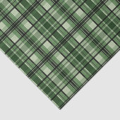 Groen en zwart geruit tartanpatroon tissuepapier (Detail)