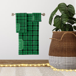 Groen en Zwart - Gezellige Plaids Bad Handdoek