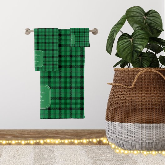 Groen en Zwart - Gezellige Plaids Bad Handdoek