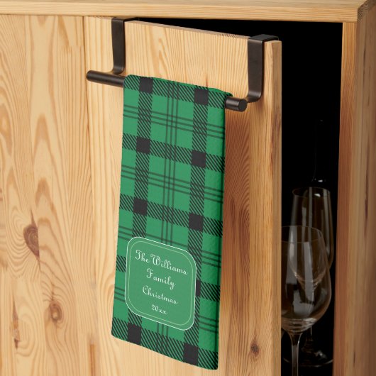 Groen en Zwart - Gezellige Plaids Theedoek (Derde Gevouwen)