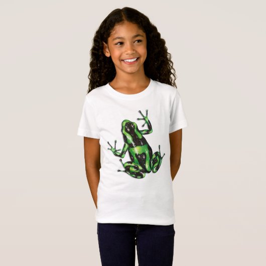 Groen en zwart gif Dart Frog T-shirt (Voorkant volledig)