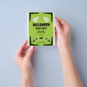 Groen en zwart Halloween-feest,  Halloween-feest  Flyer (Hand)