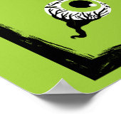 Groen en Zwart Halloween Party, Halloween Party Poster (Hoek)