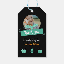 Groen en zwart Halloween verjaardag bedankt Cadeaulabel