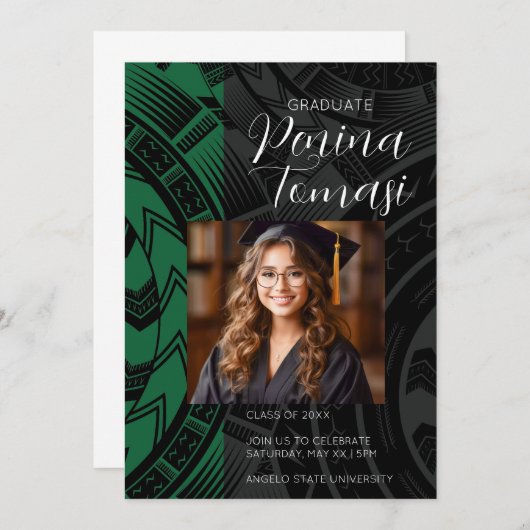 Groen en zwart kaart (Voorkant / Achterkant)