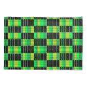 Groen en zwart kussen Hoesje met geruite patroon Kussensloop (Achterkant)