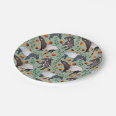 Groen en zwart Malayan Tapir Animal Pattern Papieren Bordje (Gekanteld)