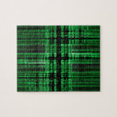 Groen en zwart matrixpatroon legpuzzel (Horizontaal)