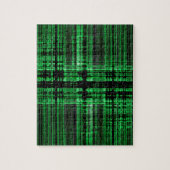 Groen en zwart matrixpatroon legpuzzel (Verticaal)