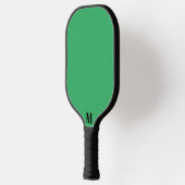 Groen en Zwart Modern Monogram Pickleball Paddle (Links)