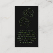 Groen en zwart monstera, sociale links bedankt informatiekaartje (Voorkant)