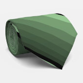 Groen en Zwart Ombre Diagonaal Gestreept Stropdas (Opgerold)