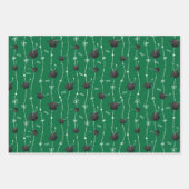 Groen en zwart omslagpapier inpakpapier vel (Voorkant 3)