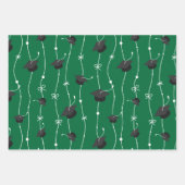 Groen en zwart omslagpapier inpakpapier vel (Voorkant)