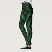 Groen en zwart Pinstripe Leggings (Links)