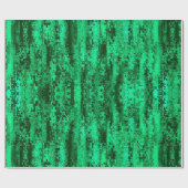 Groen en zwart pixelpatroon cadeaupapier (Vlak)