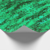 Groen en zwart pixelpatroon cadeaupapier (Hoek)