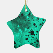 Groen en zwart spatten Keramische Decoratie (Links)