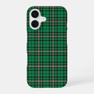 Groen en zwart sportief geruit iPhone 16 hoesje