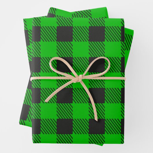 Groen en zwart staart-Patrick's Day Wrapping Paper (In situ)