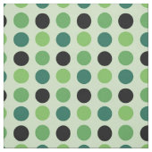 Groen en Zwart Stippenpatroon Stof (Swatch)