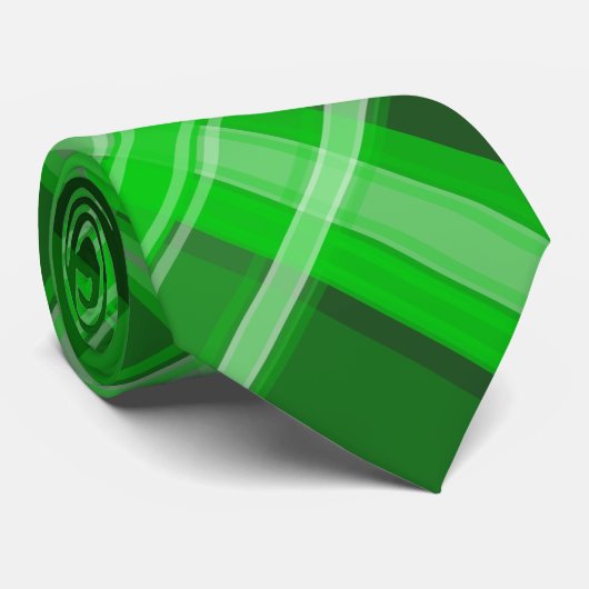 Groen en zwart Stropdas (Opgerold)