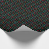 Groen en zwart Tartan Pset Patroon Cadeaupapier (Hoek)