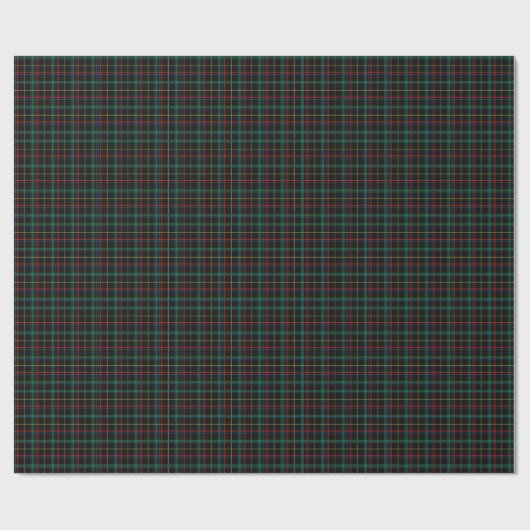 Groen en zwart Tartan Pset Patroon Cadeaupapier (Vlak)