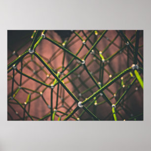 Groen en zwart touw poster
