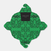 Groen en zwart wirl Gothic Wedding Bedankdoosjes (Uitgevouwen)