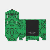Groen en zwart wirl Gothic Wedding Bedankdoosjes (Uitgevouwen)