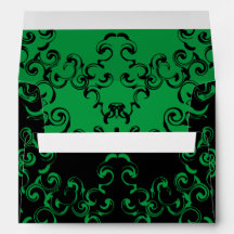 Groen en zwart wirl Gothic Wedding