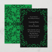 Groen en zwart wirl Gothic Wedding
