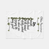 Groen en zwart-wit, geadopteerde rugleuning fleece deken (Voorkant (Horizontaal))