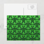 Groen en zwart Zee Briefkaart (Voorkant / Achterkant)