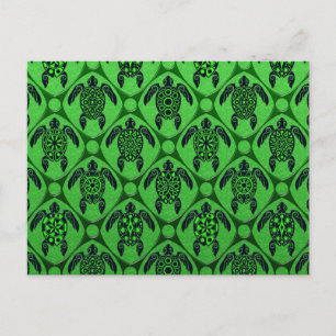 Groen en zwart Zee Briefkaart