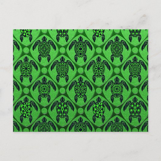 Groen en zwart Zee Briefkaart (Voorkant)