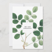  groen engagement feestuitnodiging kaart (Achterkant)