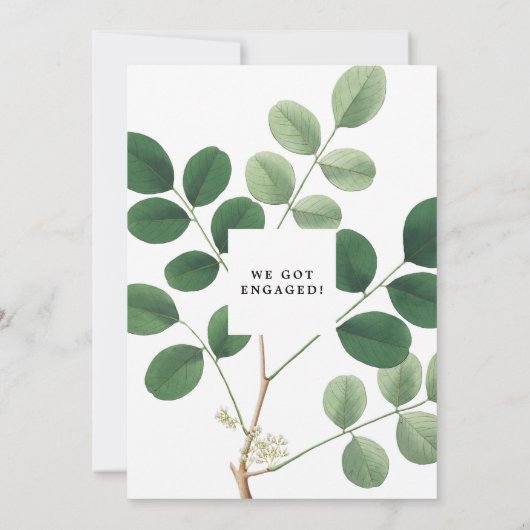 groen engagement feestuitnodiging kaart (Achterkant)