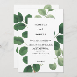 groen engagement feestuitnodiging kaart