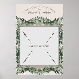 Groen Engagement Party Draagbaar Fotohokje Poster
