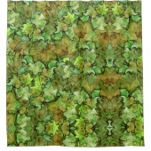 Groen Engels Ivy Natuur Waterverf Pattern Douchegordijn (Voorkant)