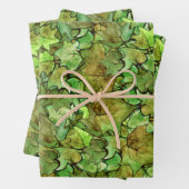 Groen Engels Ivy Natuur Waterverf Pattern Inpakpapier Vel (In situ)