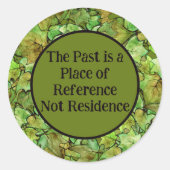 Groen Engels Ivy Natuur Waterverf Pattern Ronde Sticker (Voorkant)