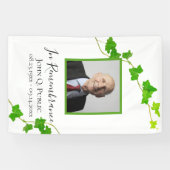 Groen Engels Ivy Vine begrafenismonument Spandoek (Horizontaal)