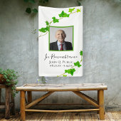 Groen Engels Ivy Vine begrafenismonument Spandoek